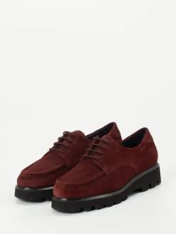 Damen Sioux – Derby-Schnürschuh aus Veloursleder wein