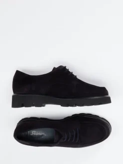 – Derby-Schuhe aus Veloursleder tiefdunkel*Sioux Sale