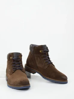 Herren Sioux – Herren-Schnürboots aus Veloursleder dunkel
