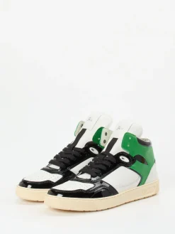 Damen Sioux – High-Top Sneaker aus Kalbleder und Lackleder