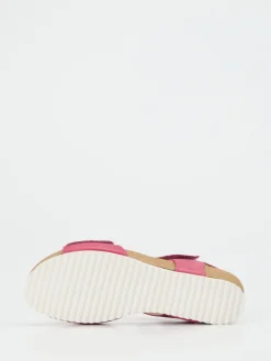 Damen Sioux – Komfortsandale aus Kalbleder himbeerrosa