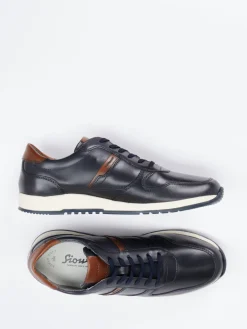 Herren Sioux – Leder-Sneaker aus Kalbleder Dunkel