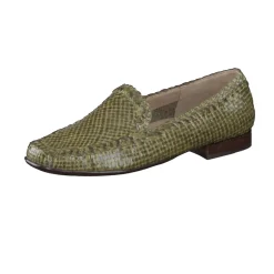Damen Sioux – Loafer aus Flechtleder in Oliv