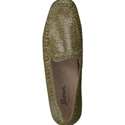 Damen Sioux – Loafer aus Flechtleder in Oliv