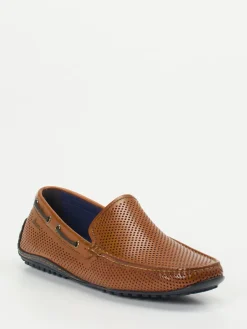 – Loafer aus geprägtem Leder cognac*Sioux