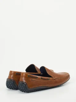 – Loafer aus geprägtem Leder cognac*Sioux