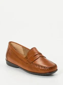 Damen Sioux – Loafer aus Kalbleder in Cognac