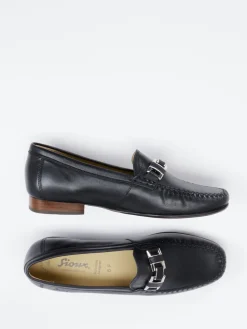 Damen Sioux – Loafer aus Lammleder in Schwarz