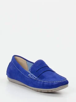 Damen Sioux – Loafer aus Veloursleder in Kobalt