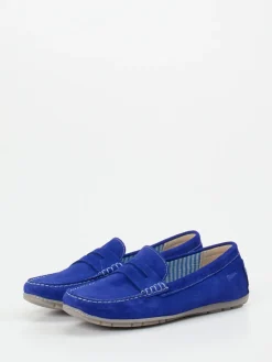 Damen Sioux – Loafer aus Veloursleder in Kobalt