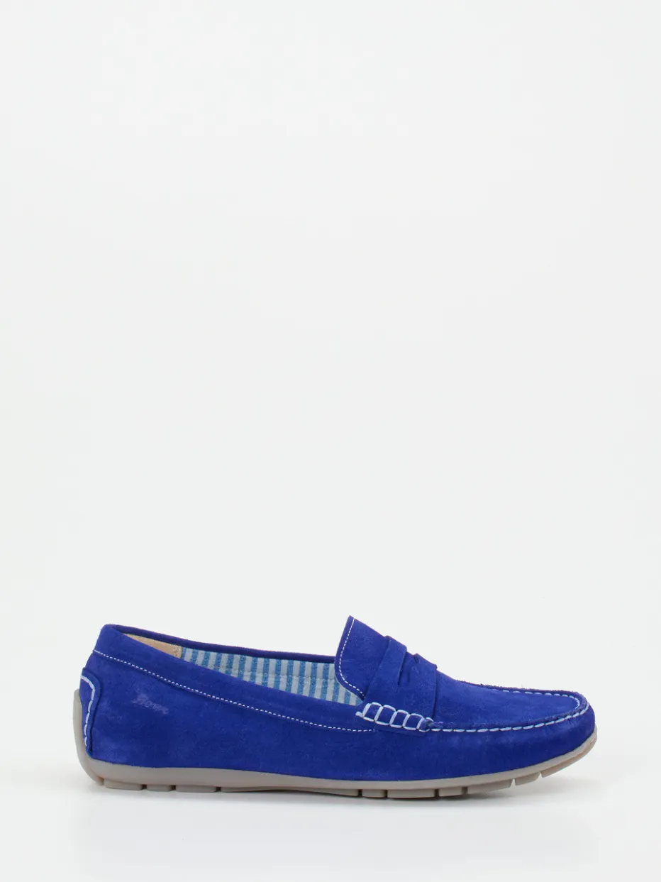 Damen Sioux – Loafer aus Veloursleder in Kobalt