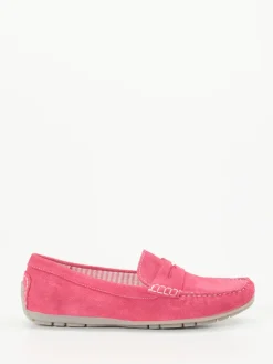 Damen Sioux – Loafer aus Veloursleder in Himbeerrosa