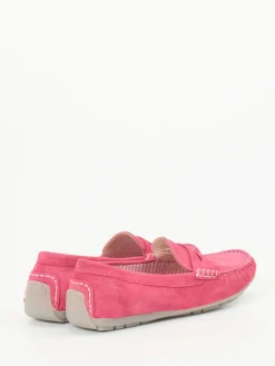 Damen Sioux – Loafer aus Veloursleder in Himbeerrosa