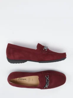 – Loafer aus Veloursleder in Bordeaux*Sioux Sale