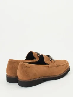 Damen Sioux – Loafer aus Veloursleder in Cognac