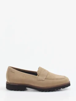 Damen Sioux – Loafer aus Veloursleder braun