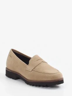 Damen Sioux – Loafer aus Veloursleder braun