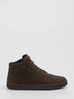 Herren Sioux – Mid-Top Sneaker aus Kalbleder dunkel