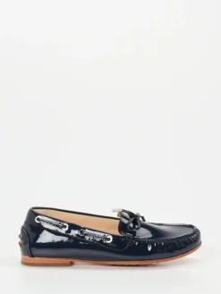 – Mokassin aus Lackleder in Dunkel*Sioux New