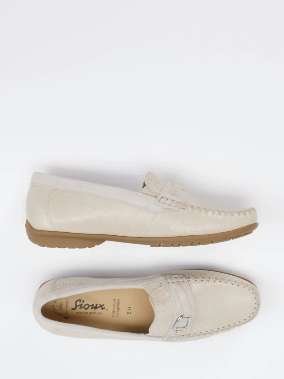 – Mokassin aus Leder in Creme*Sioux Discount