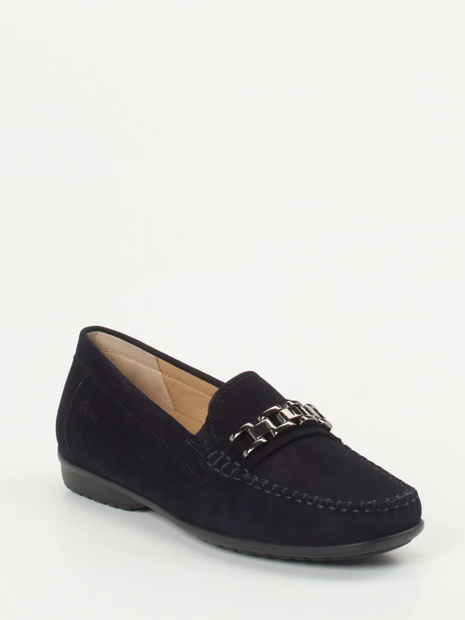 Damen Sioux – Mokassin aus Veloursleder Dunkel