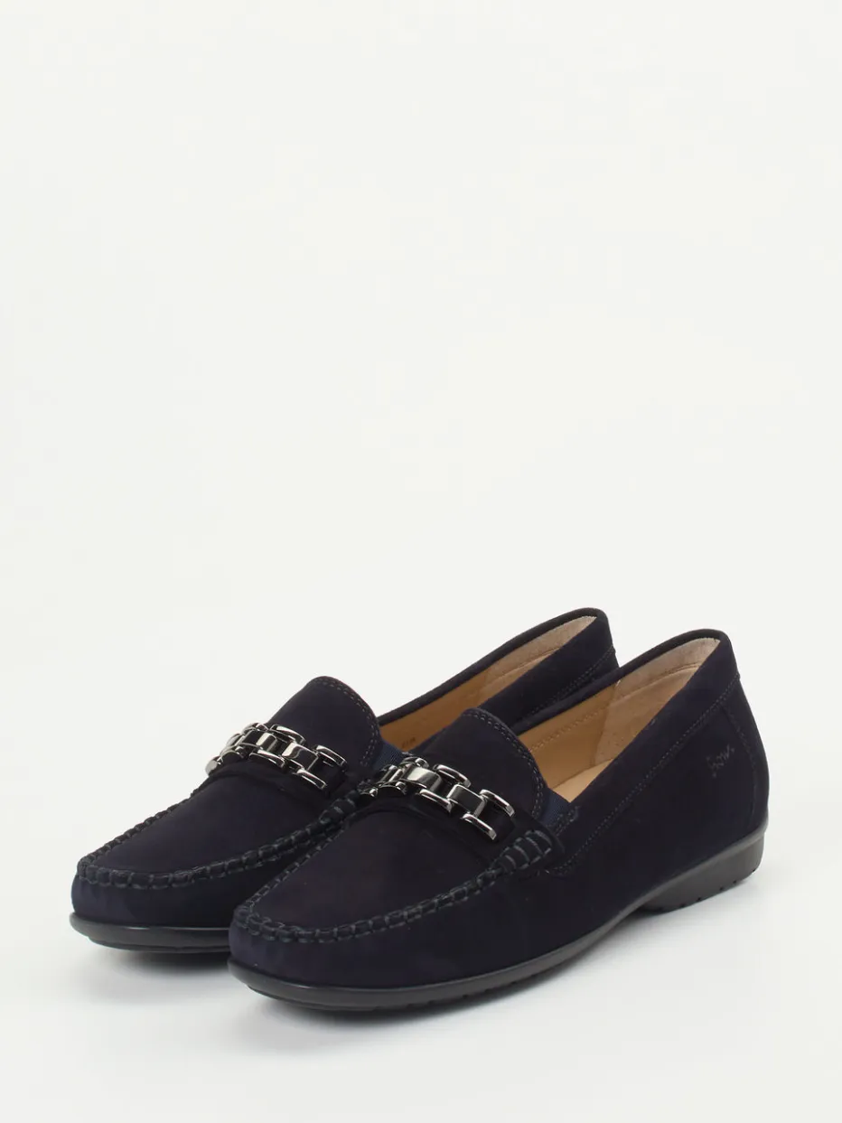 Damen Sioux – Mokassin aus Veloursleder Dunkel