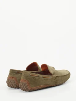 Herren Sioux – Mokassin aus Veloursleder oliv