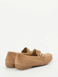 Damen Sioux – Mokassins aus Veloursleder camelbraun