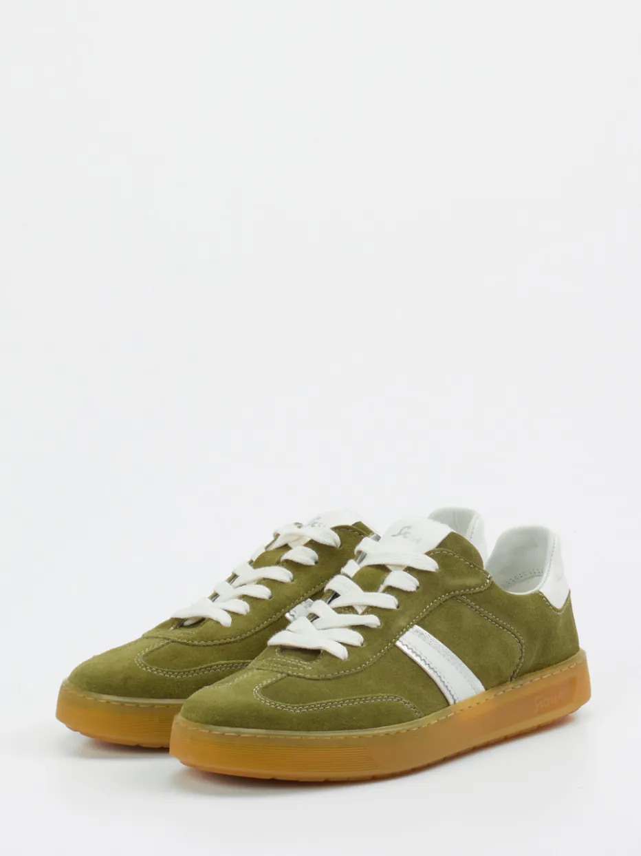 – Retro-Sneaker aus Veloursleder Oliv*Sioux Outlet