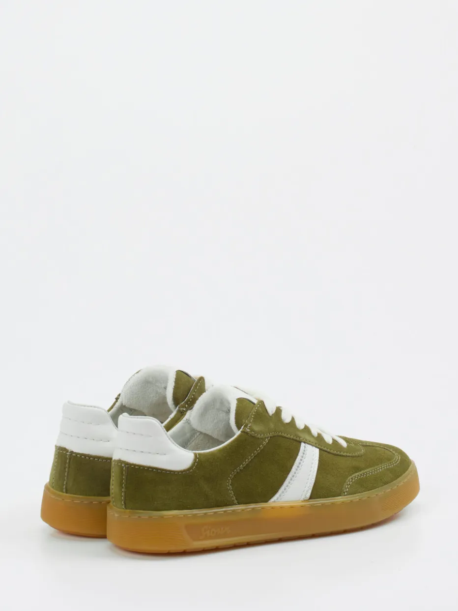 – Retro-Sneaker aus Veloursleder Oliv*Sioux Outlet