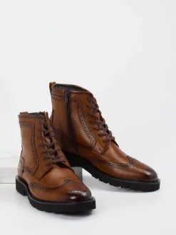 Herren Sioux – Schnürboots aus Kalbleder mittel