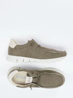 – Schnürschuh aus Canvas in Olivgrau*Sioux