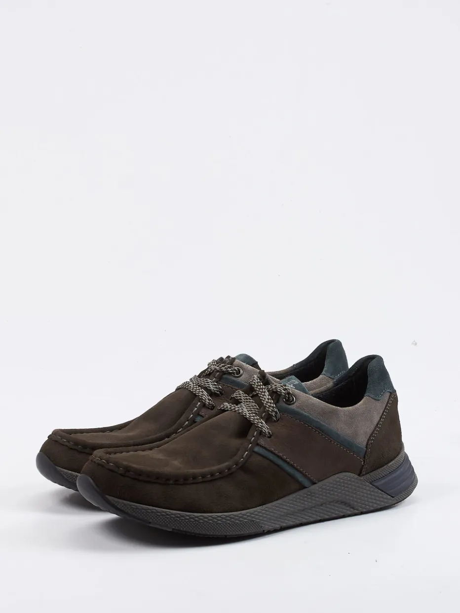 Herren Sioux – Schnürschuh aus Veloursleder Dunkel