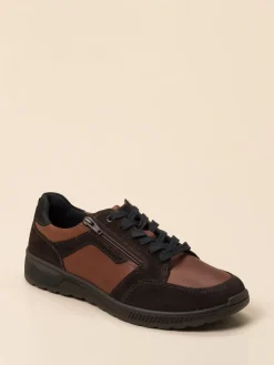 Herren Sioux – Schnürsneaker aus Fettleder dunkel