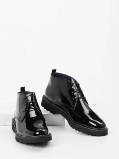 – Schnürstiefelette aus Lackleder*Sioux Clearance