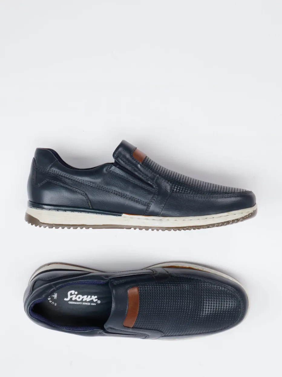 Herren Sioux – Slip-On-Sneaker aus Leder Dunkel