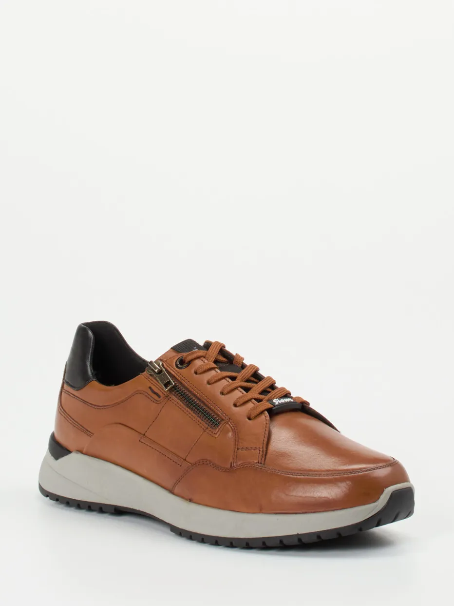 Herren Sioux – Sneaker aus Kalbleder cognacfarben