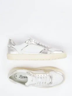 Damen Sioux – Sneaker aus Kalbleder mit Metallic-Details