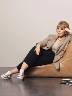 Damen Sioux – Sneaker aus Lammnappa mit Metallic-Finish