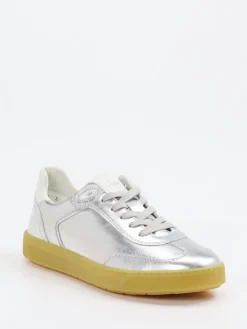 Damen Sioux – Sneaker aus Metallicleder in Silber