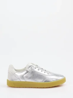 Damen Sioux – Sneaker aus Metallicleder in Silber