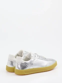 Damen Sioux – Sneaker aus Metallicleder in Silber