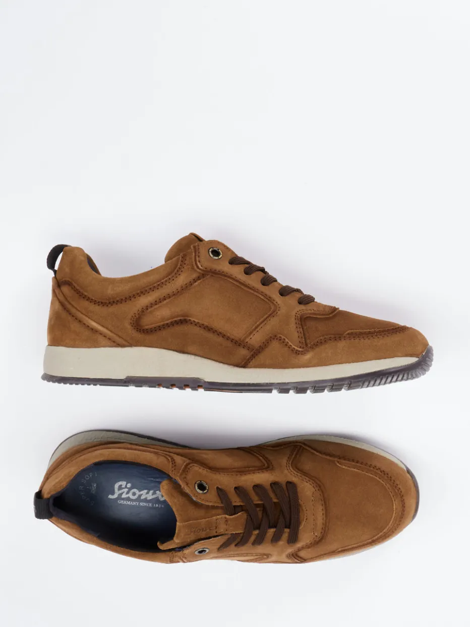 – Sneaker aus Veloursleder cognac*Sioux Best