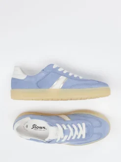 Damen Sioux – Sneaker aus Veloursleder Hell