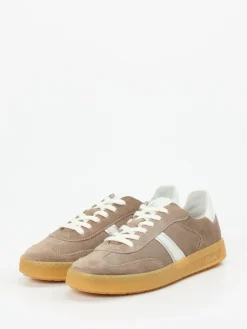 – Sneaker aus Veloursleder in Taupe*Sioux New