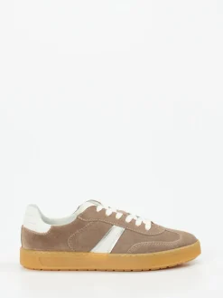 – Sneaker aus Veloursleder in Taupe*Sioux New