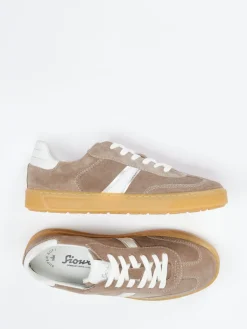 – Sneaker aus Veloursleder in Taupe*Sioux New