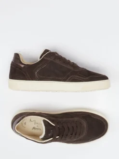 Damen Sioux – Sneaker aus Veloursleder Dunkel