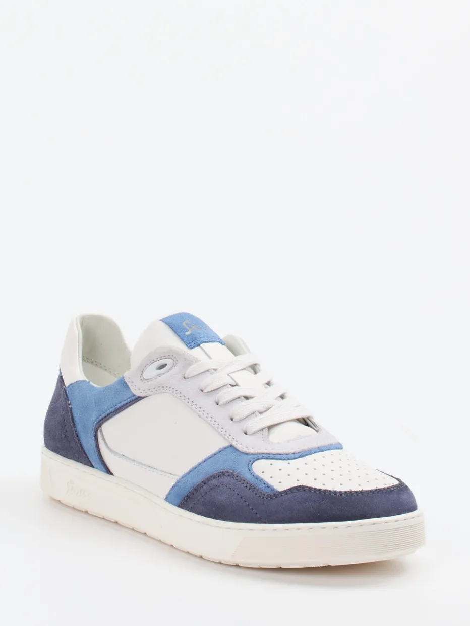 – Sneaker aus Velour/Leder in Off-White-Blau*Sioux Online