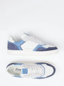 – Sneaker aus Velour/Leder in Off-White-Blau*Sioux Online